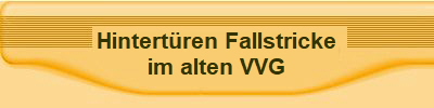 Hintertren Fallstricke
im alten VVG